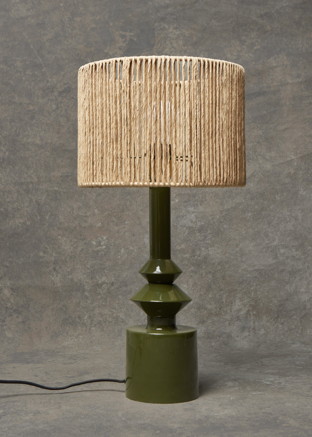 Lámpara de mesa verde
