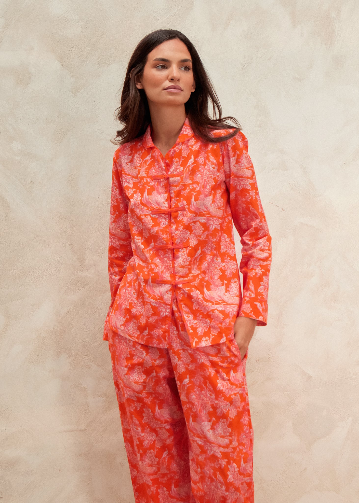 Pijama Peacock coral