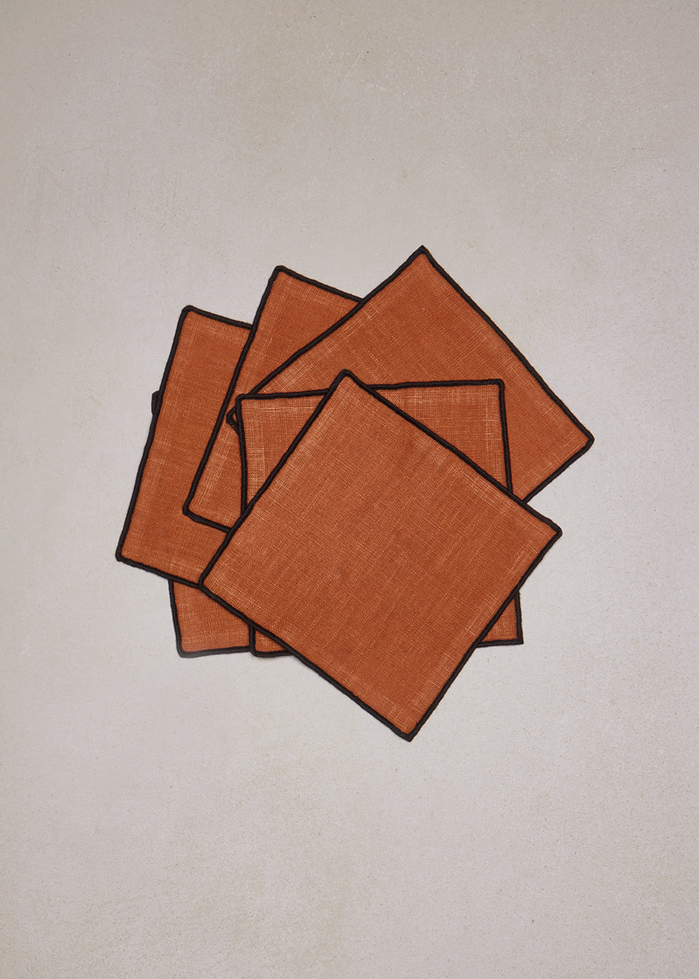 Pack 6 servilleta aperitivo borde negro