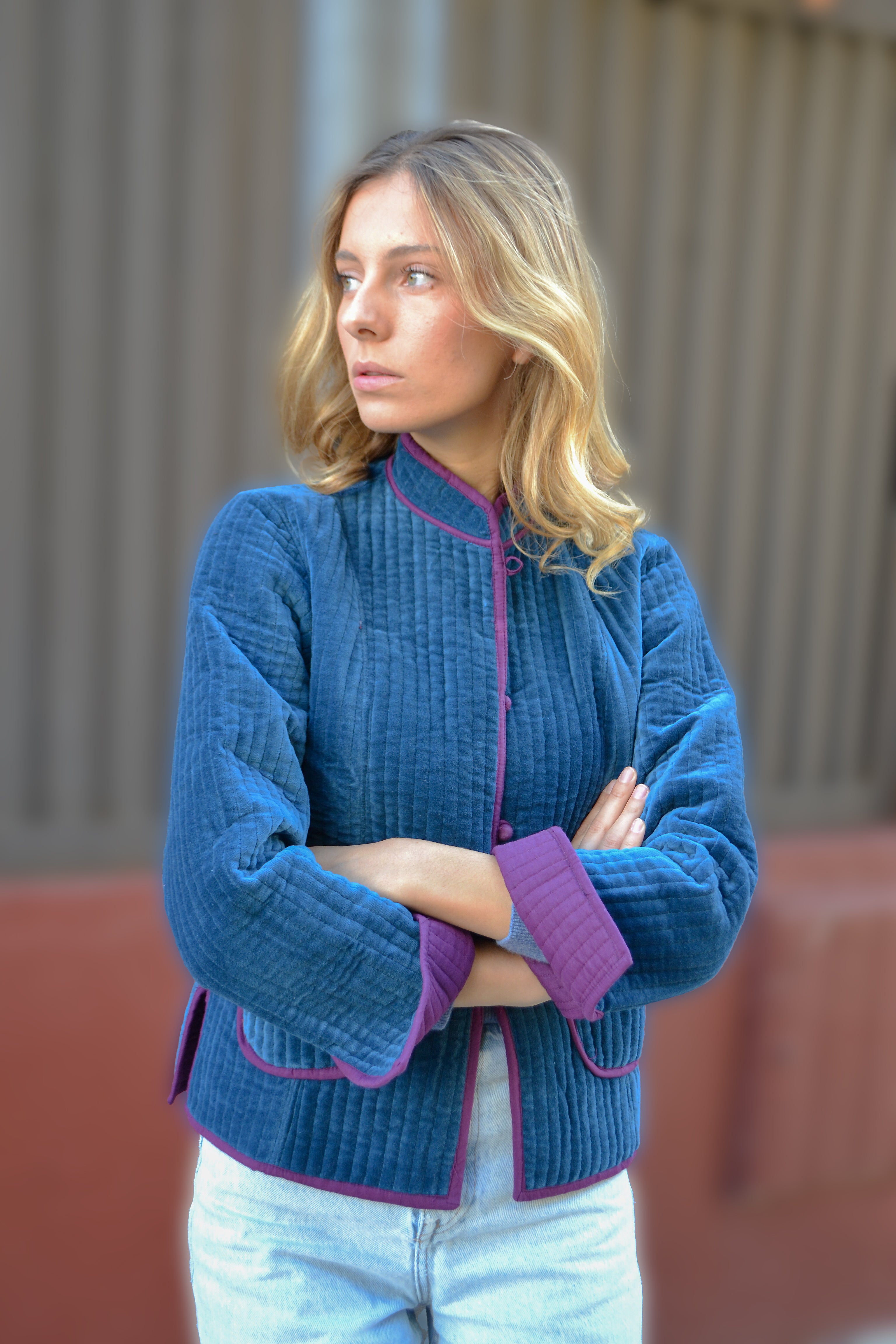 CHAQUETA QUILTED TERCIOPELO