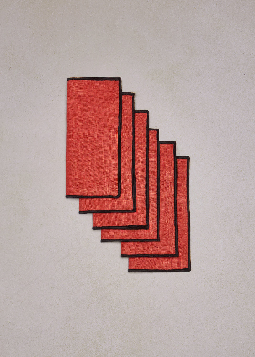 Pack 6 servilleta aperitivo borde negro