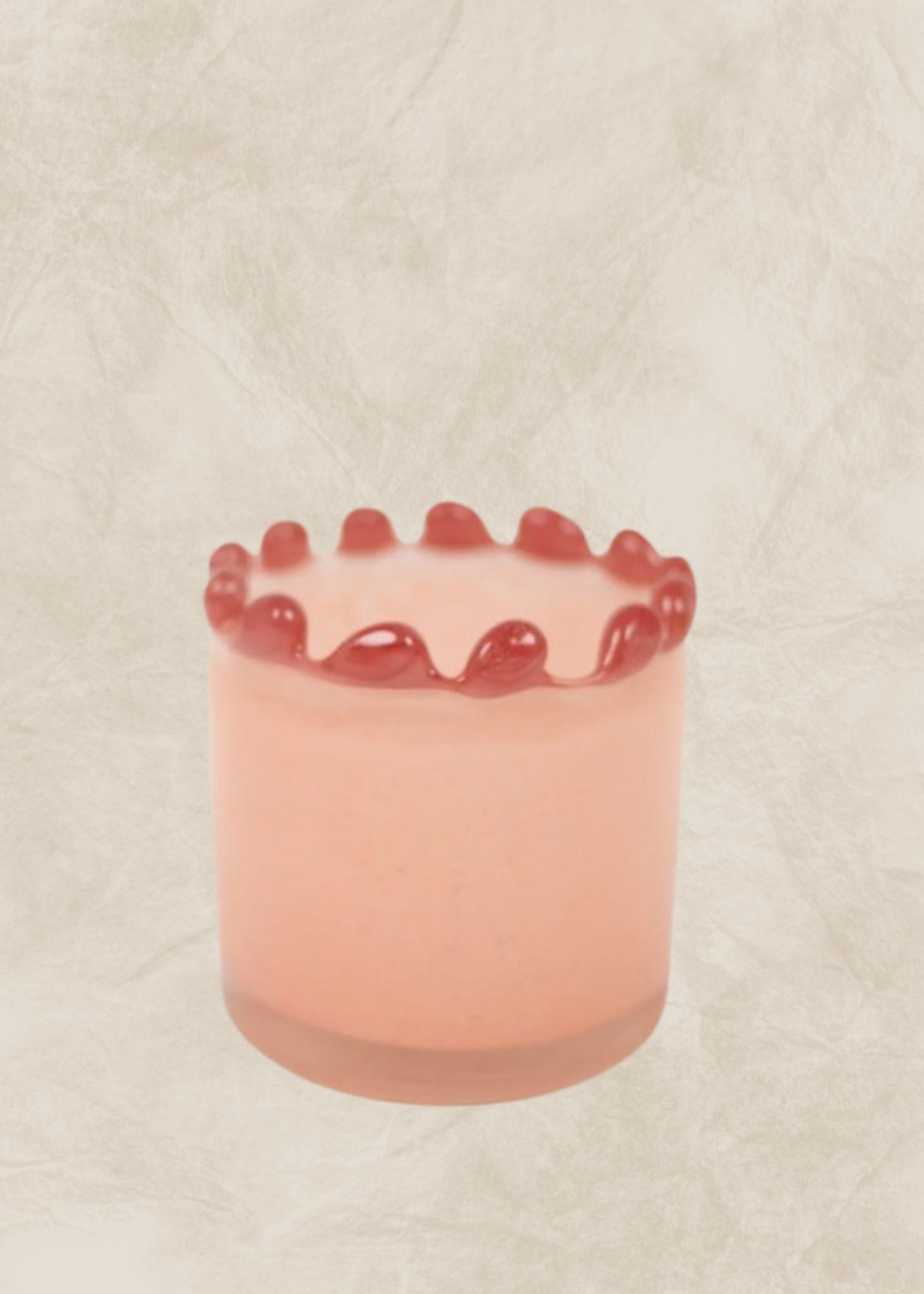 Porta velas rosa  10cm