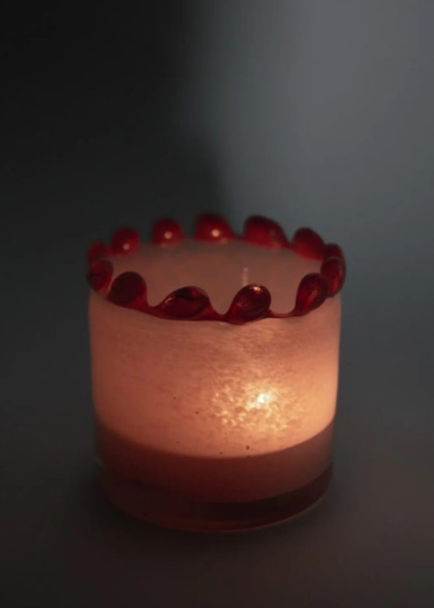 Porta velas rosa  10cm