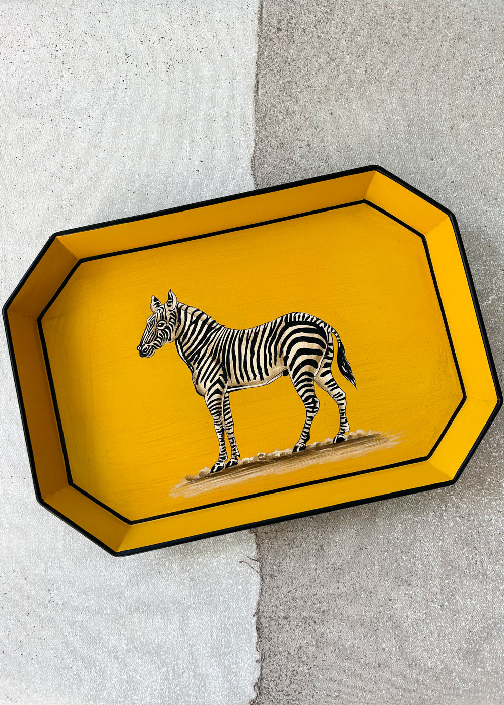 BANDEJA GRANDE ZEBRA AMARILLO