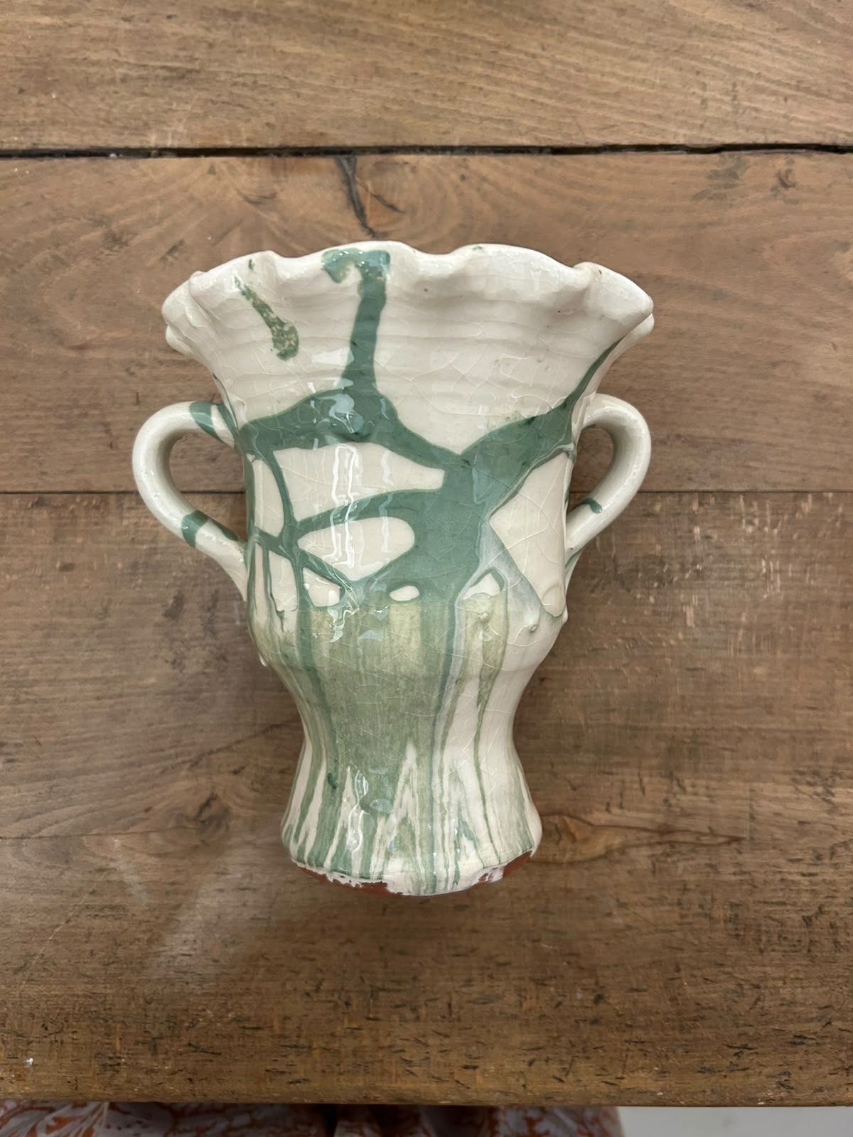 Marbled ceramic vase