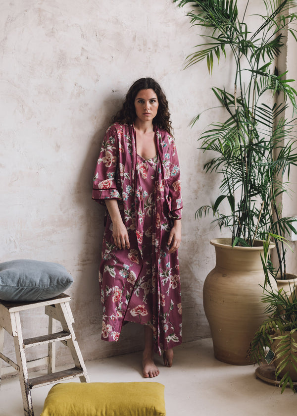Kimono floral buganvilla