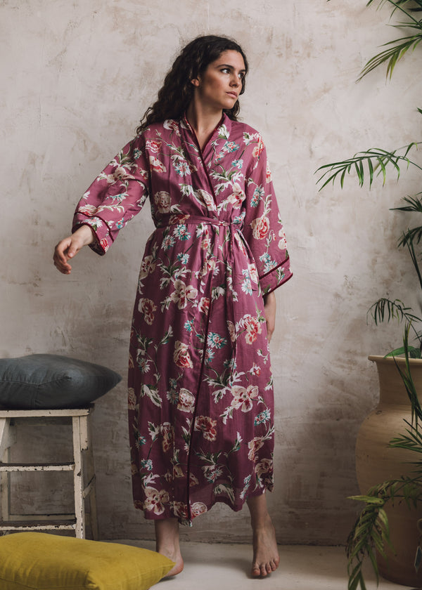 Kimono floral buganvilla