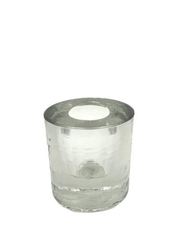 PORTAVELAS CRISTAL TRANSPARENTE