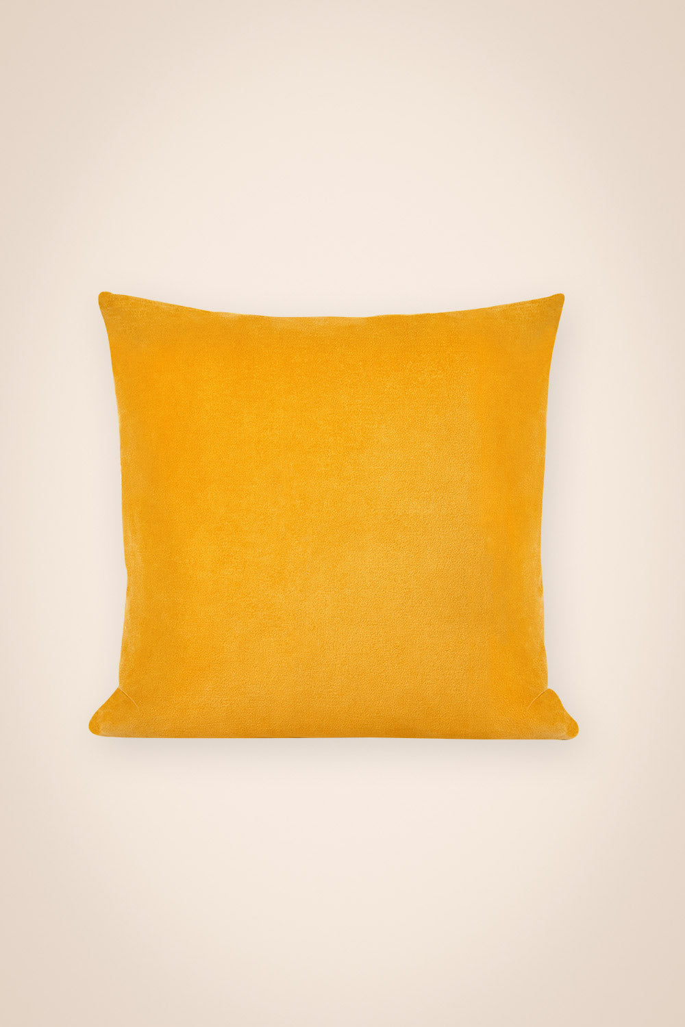 Funda cojín terciopelo curry