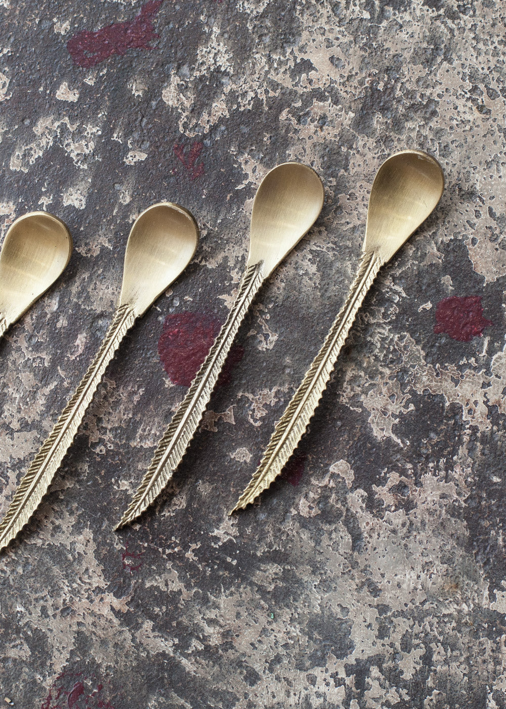 Set 4 cucharas pluma