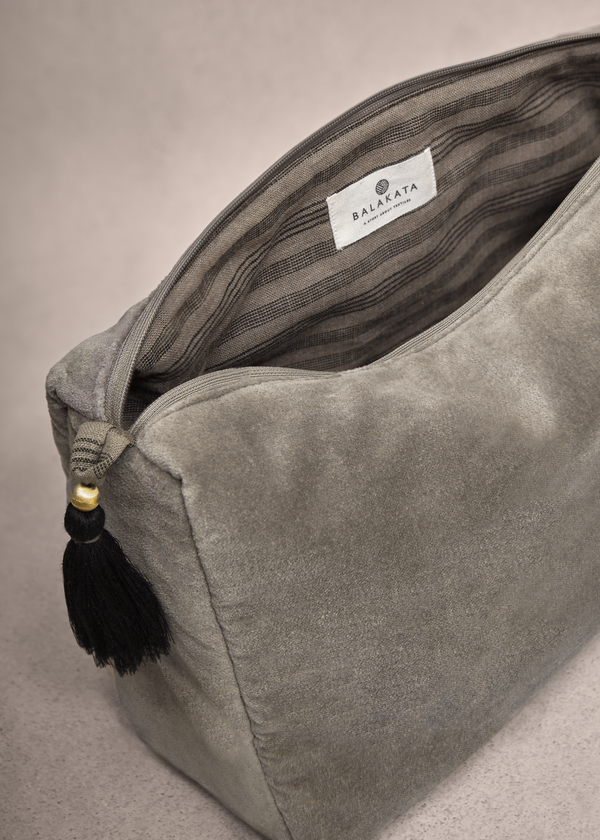 NECESER TERCIOPELO GRIS XL
